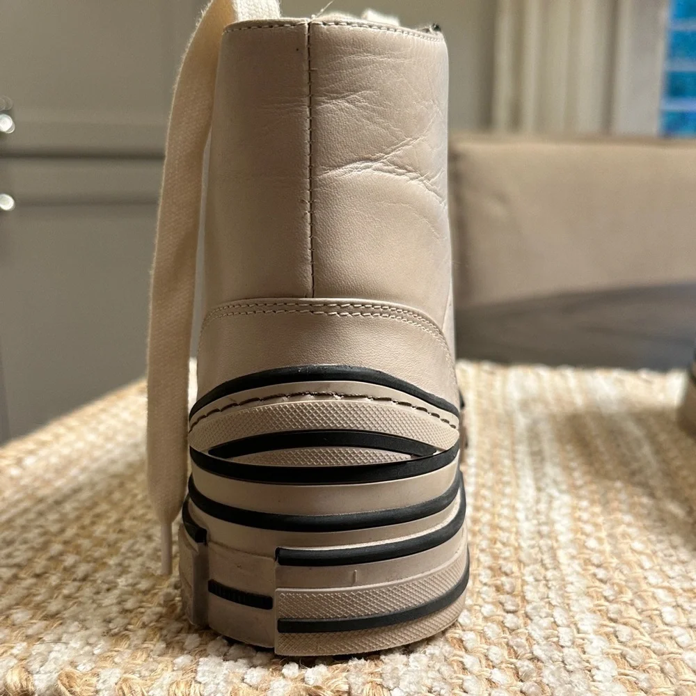 Rebecca White leather platform Sneakers - Picture 3 of 7